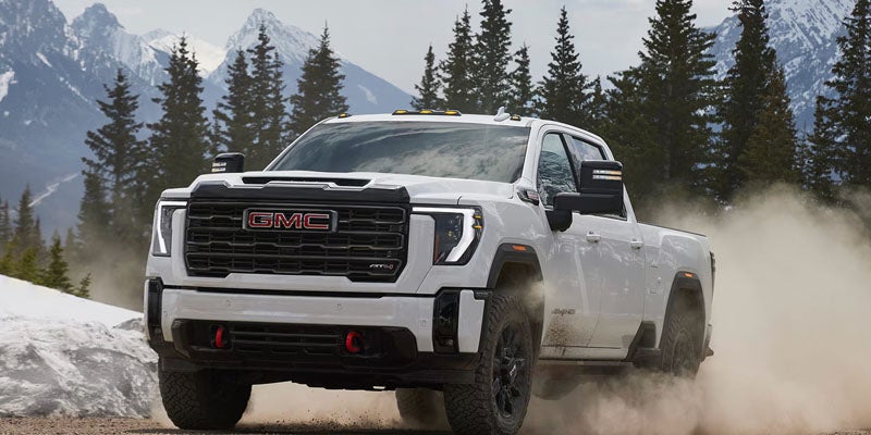 White 2026 GMC Sierra 2500HD showing performance level